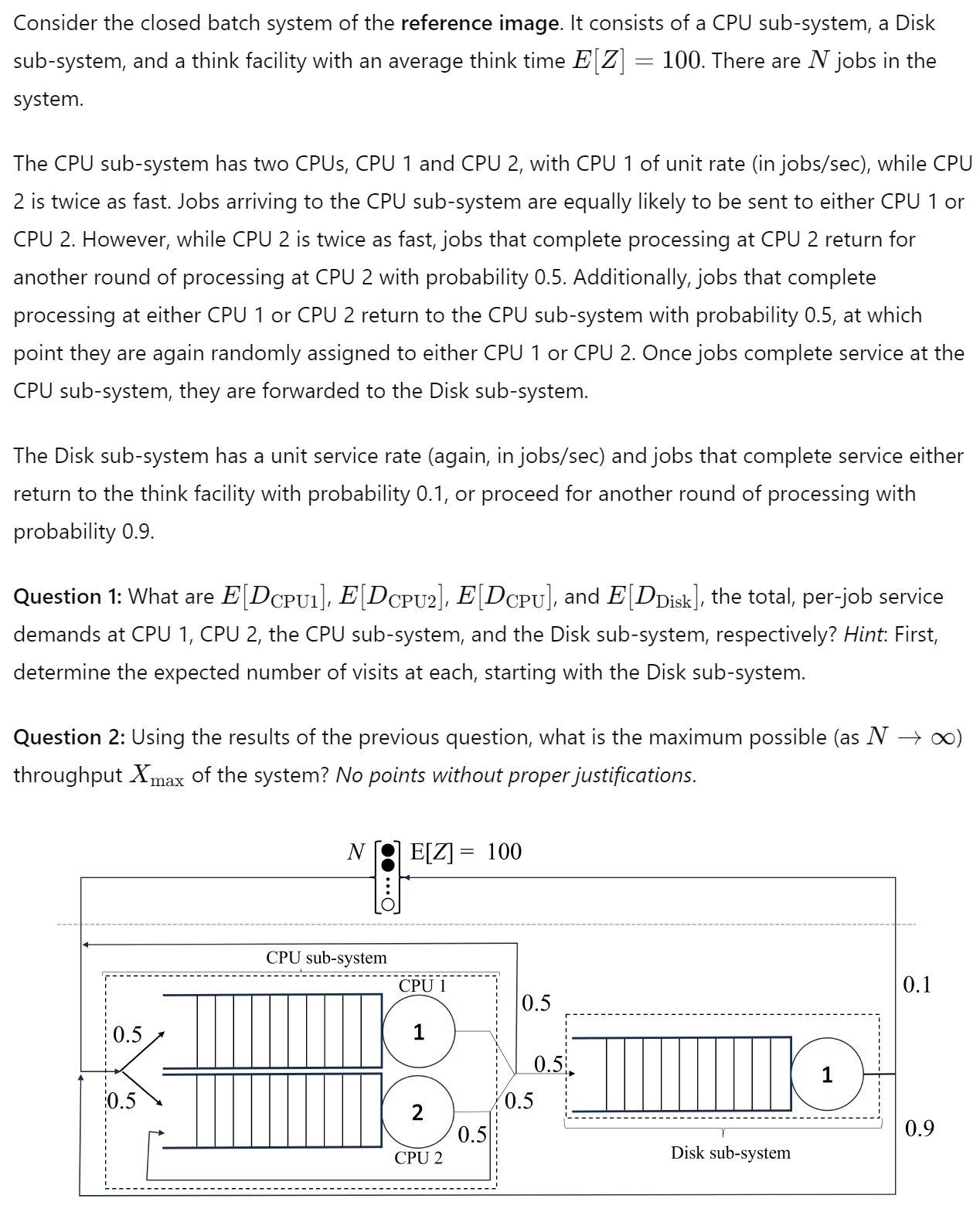 How to s Consider the closed batch system of the