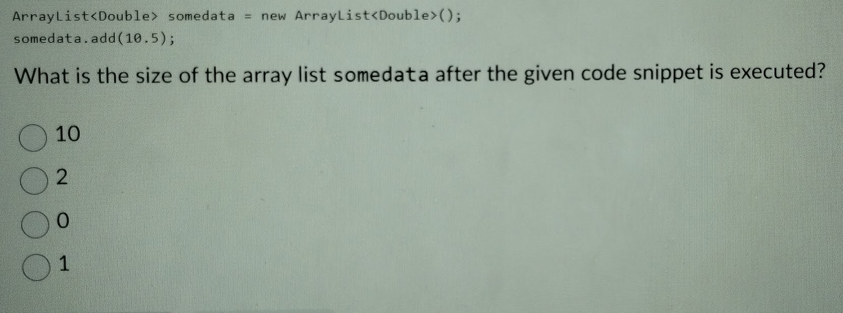 ArrayList somedata \ ( = \ ) new ArrayList ( ) ;