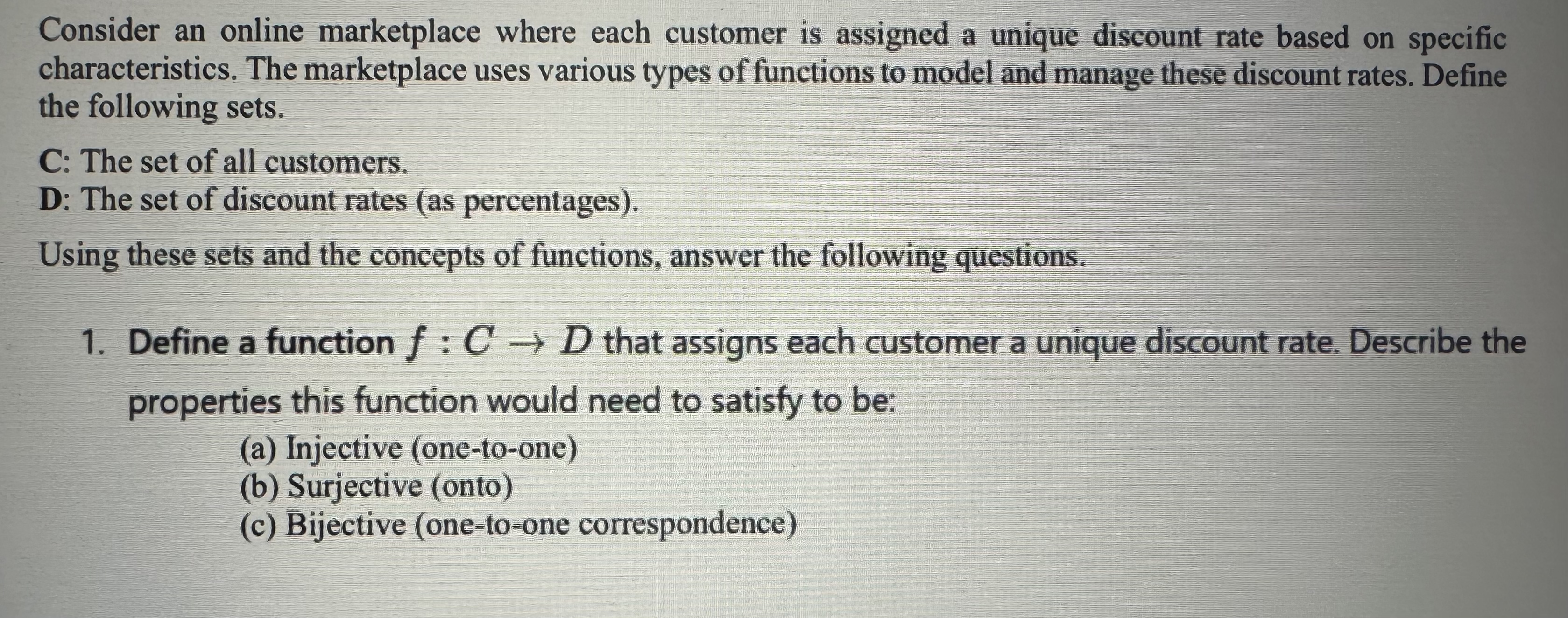 Consider an online marketplace where each