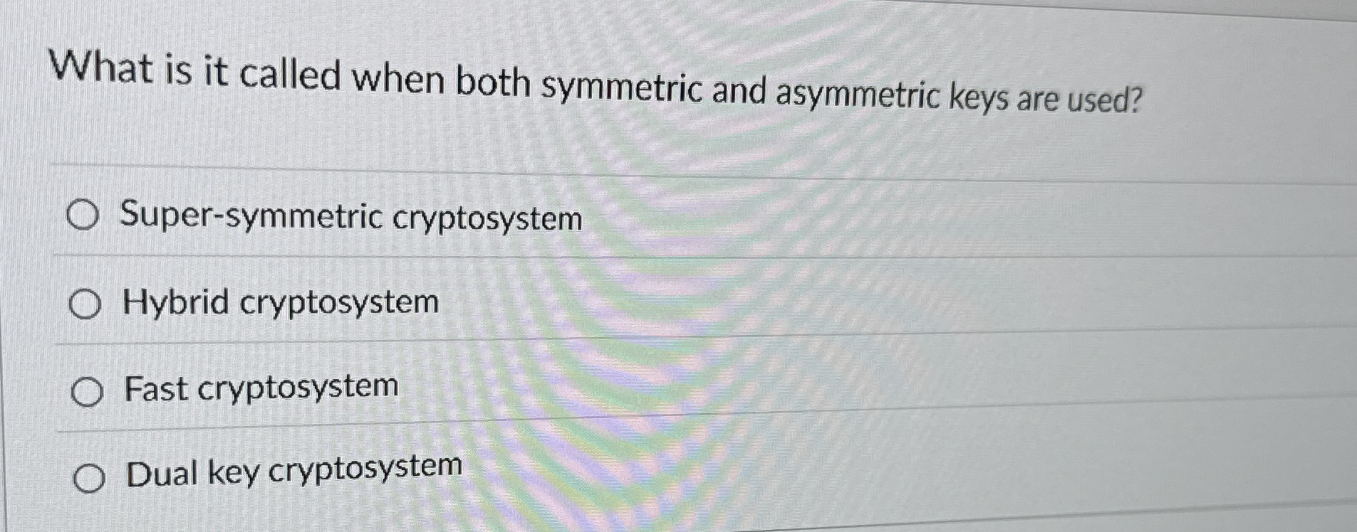 What is it called when both symmetric and