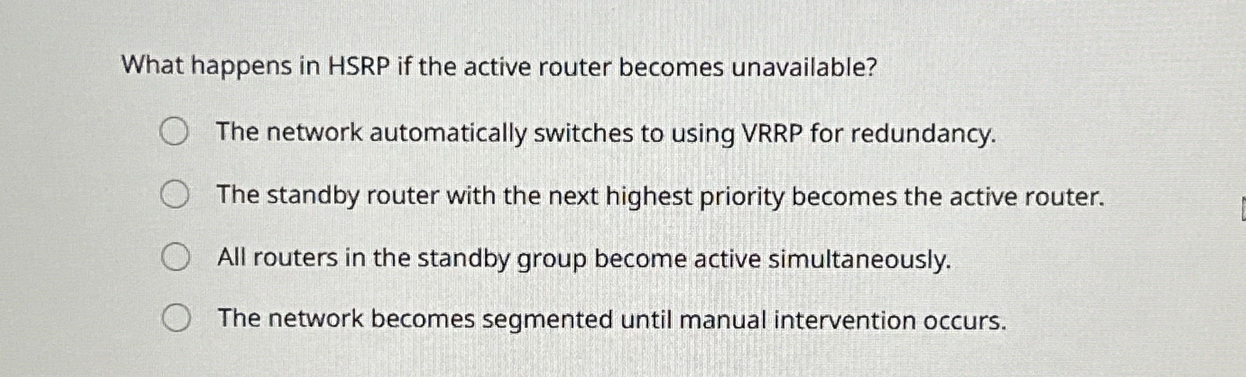 What happens in HSRP if the active router becomes