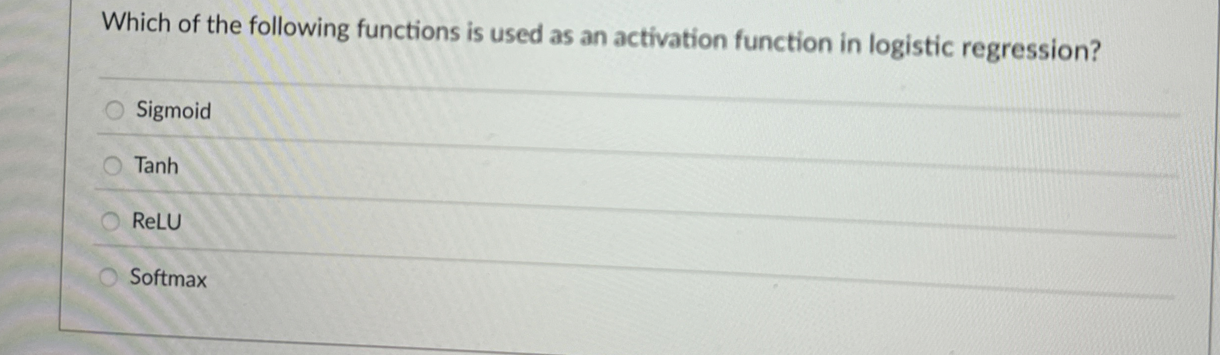 Which of the following functions is used as an