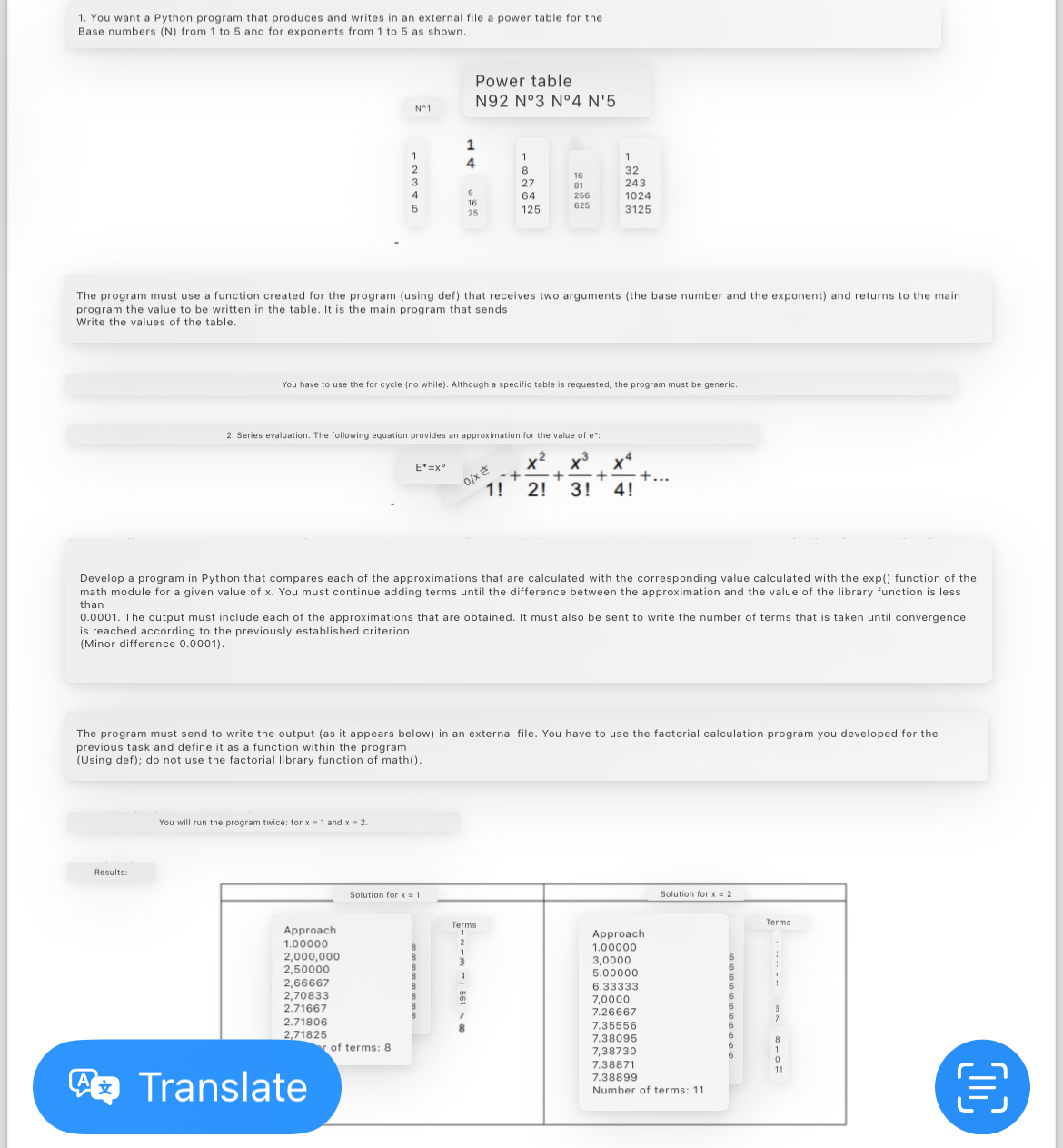 You want a Python program that produces and