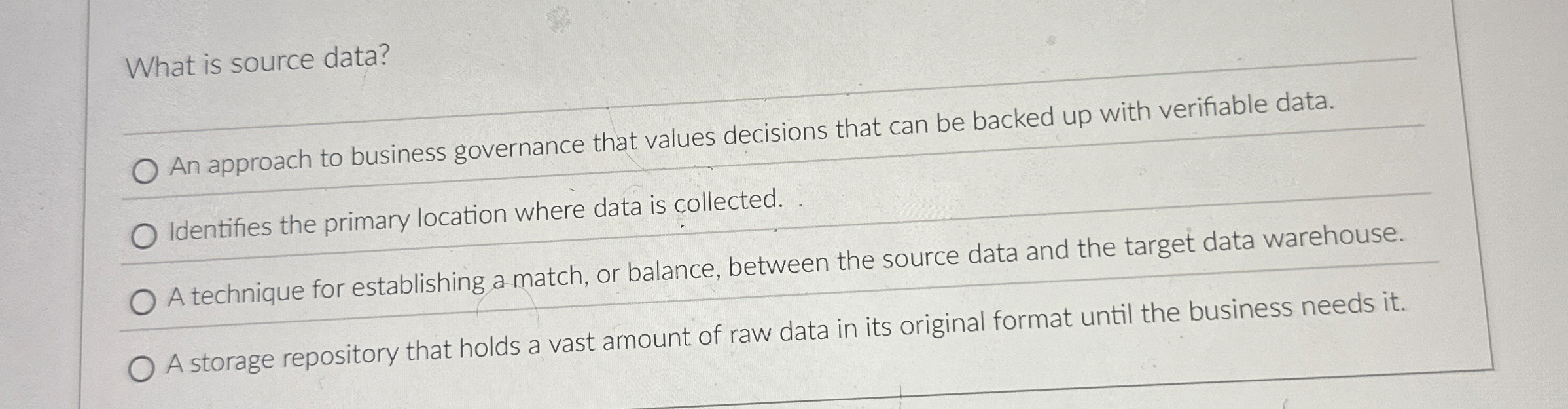 What is source data? An approach to business