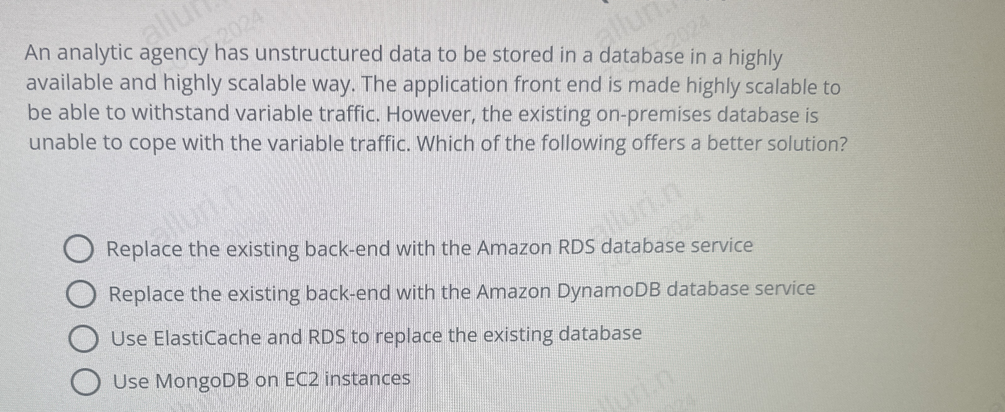 An analytic agency has unstructured data to be
