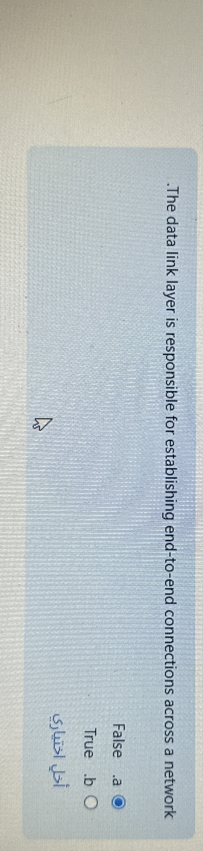 The data link layer is responsible for