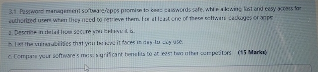 3 . 1 Password management software / apps promise