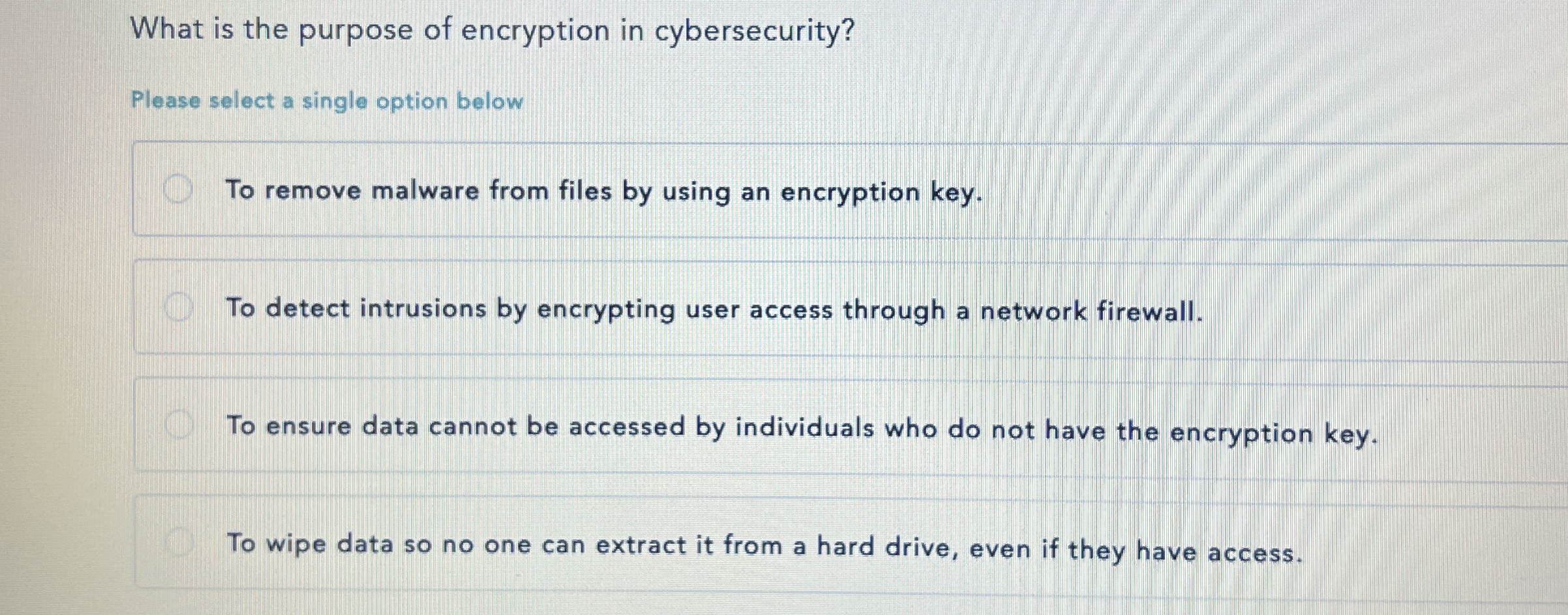 What is the purpose of encryption in