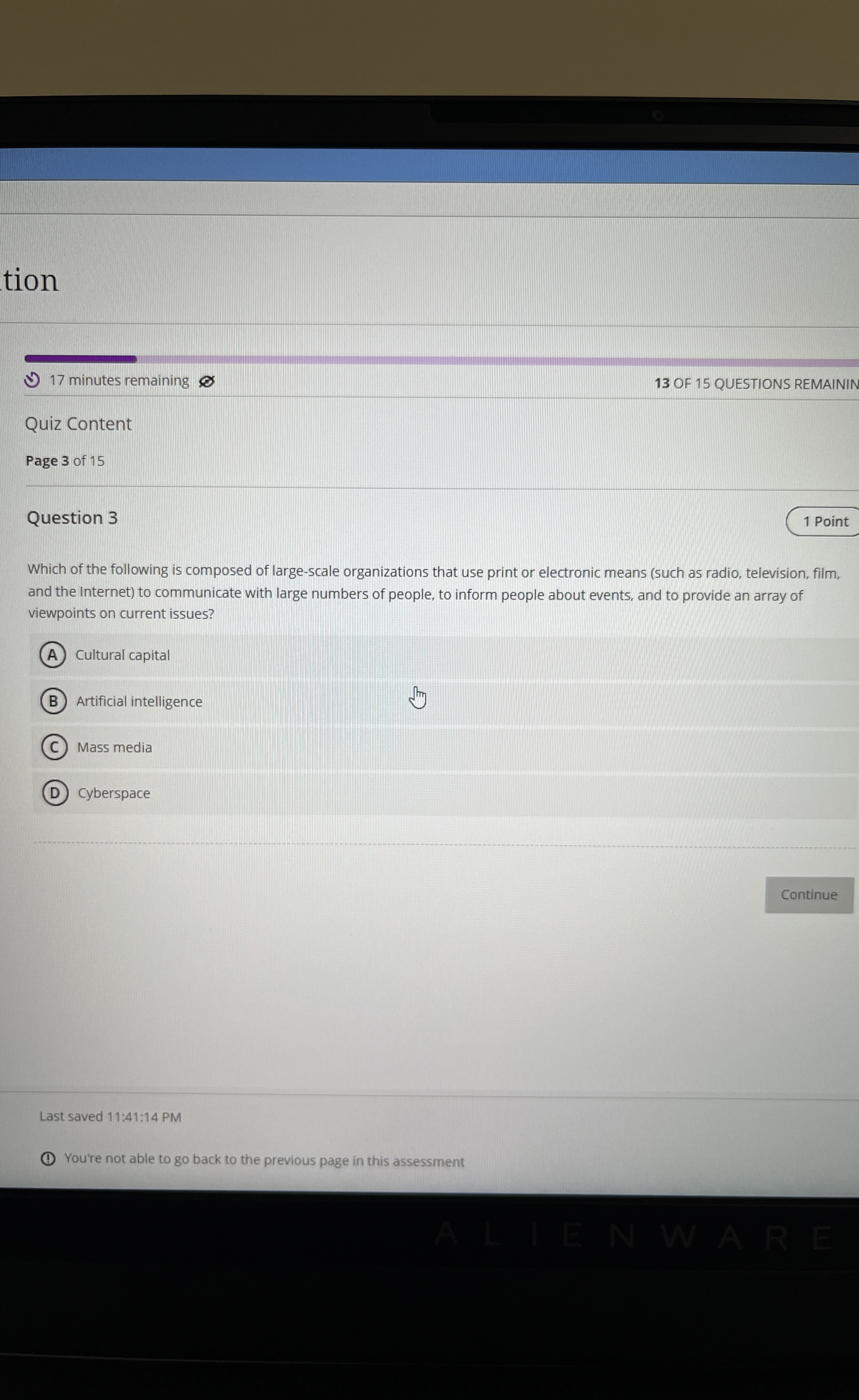 Question 3 Which of the following is composed of