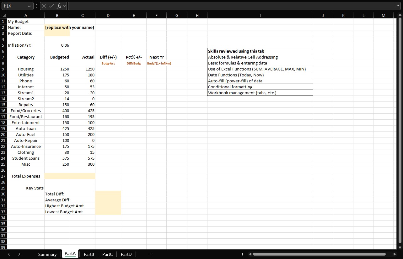 Part A - Review of basics, simple formulas &