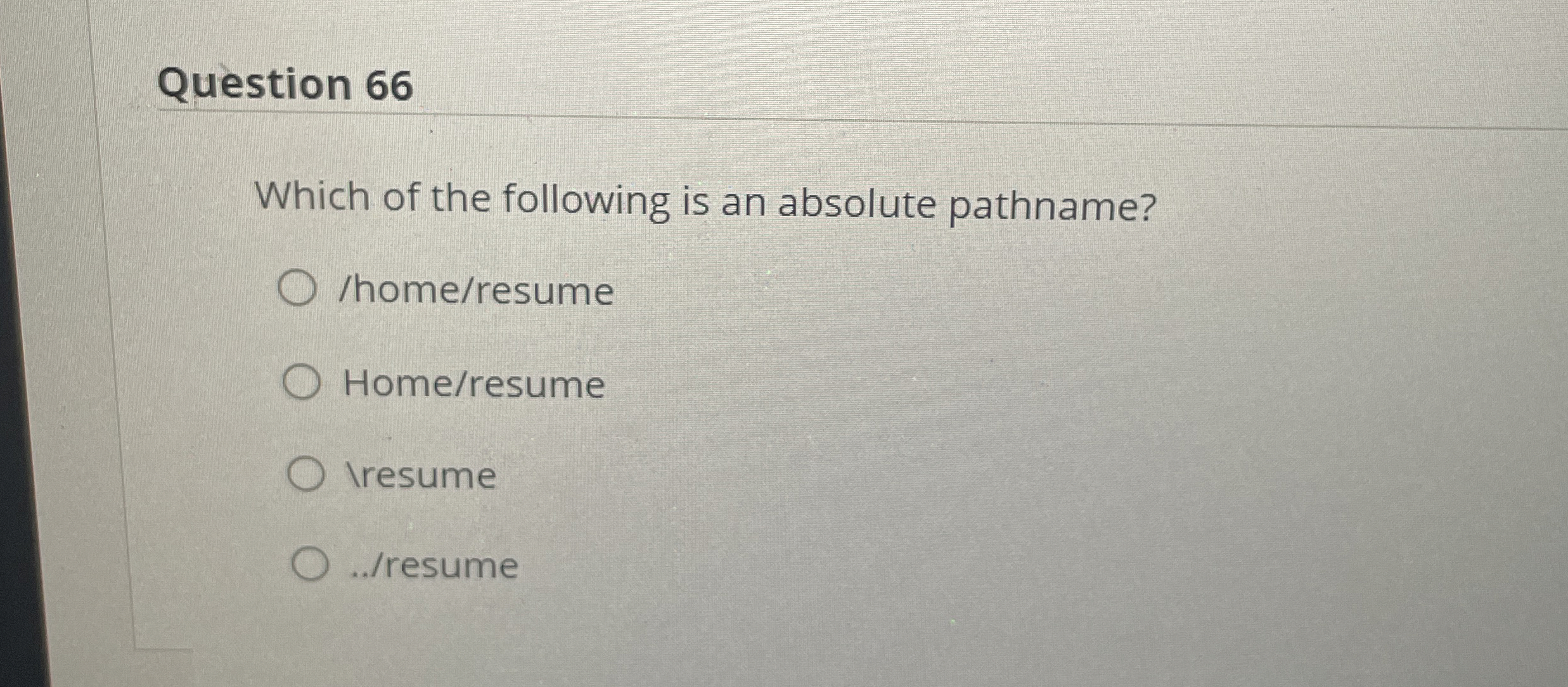 Question 6 6 Which of the following is an