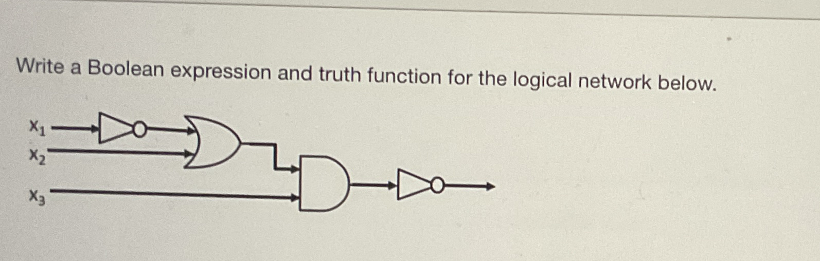 Write a Boolean expression and truth function for