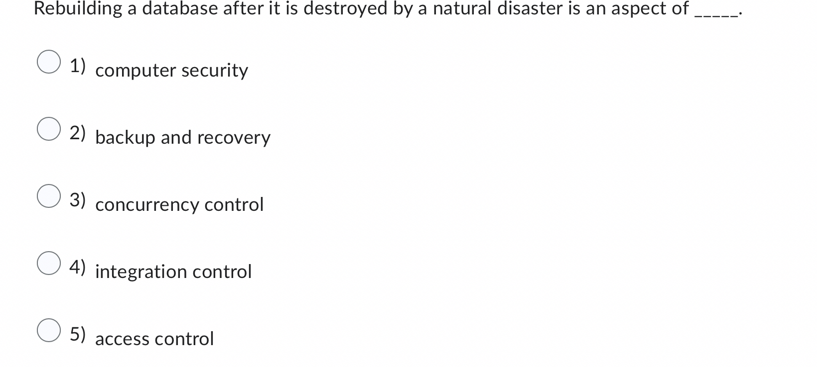 Rebuilding a database after it is destroyed by a