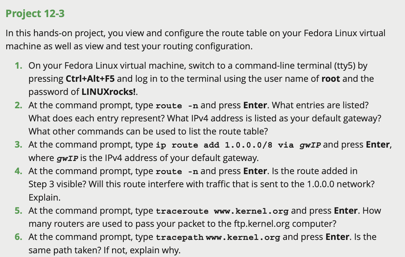 Project 1 2 - 3 In this hands - on project, you