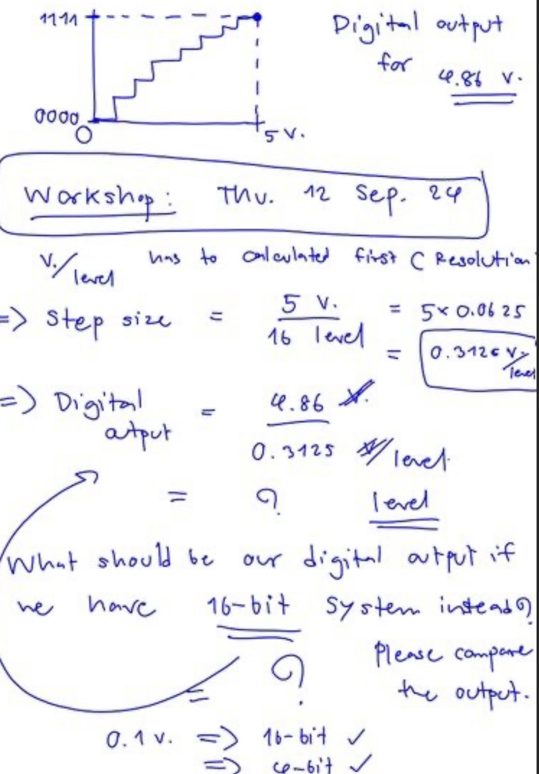Digital output for 4 . 8 6 V . Workshop: Thu. 1 2