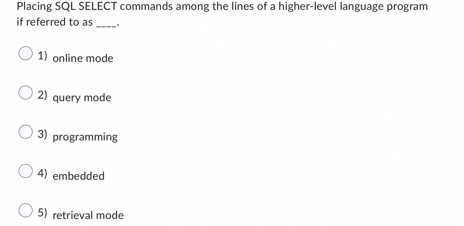 Placing SQL SELECT commands among the lines of a