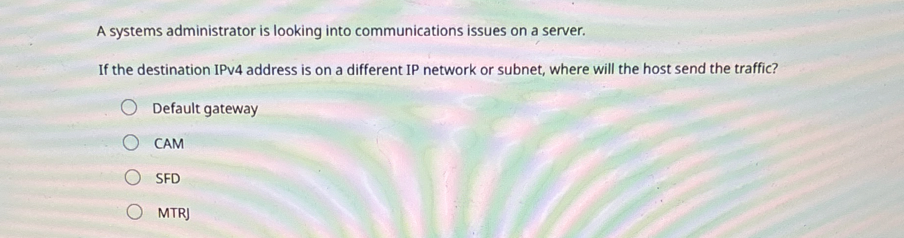 A systems administrator is looking into