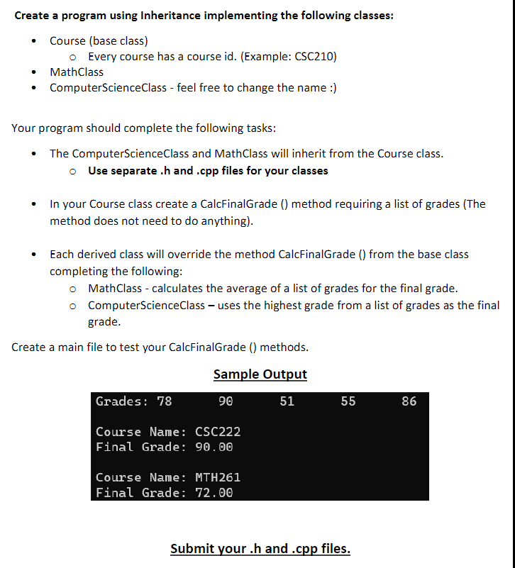 ( In C + + ) Any help regarding putting together