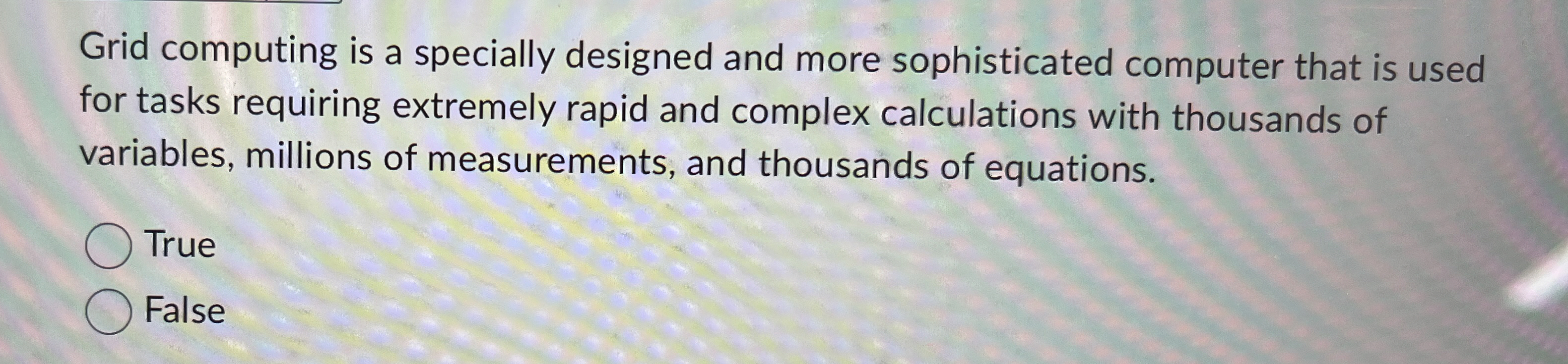 Grid computing is a specially designed and more