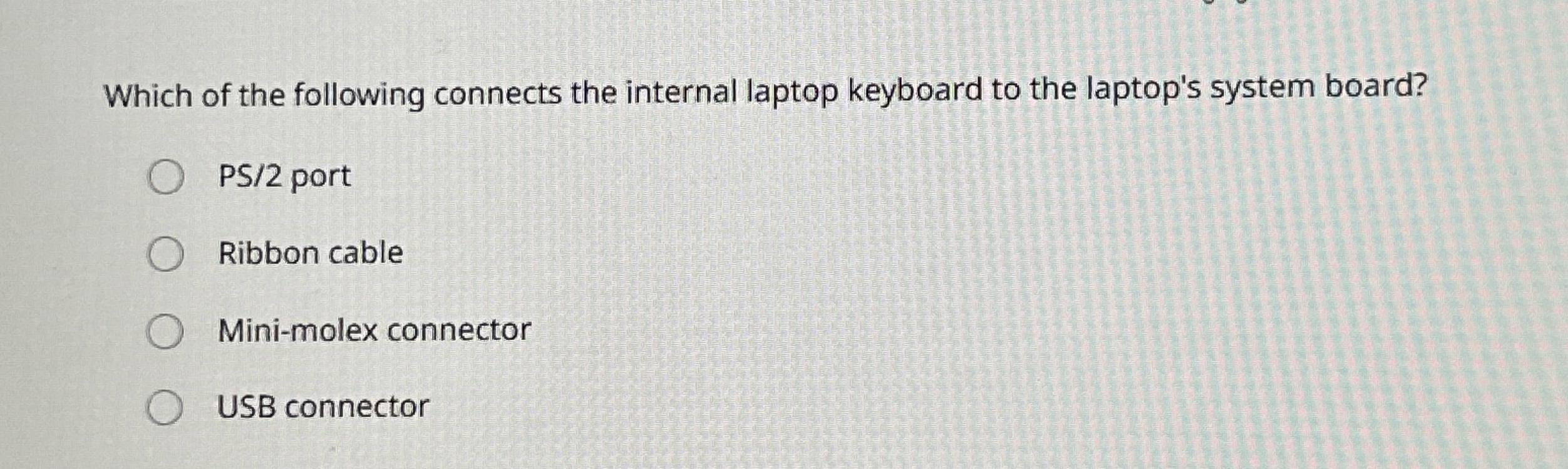 Which of the following connects the internal