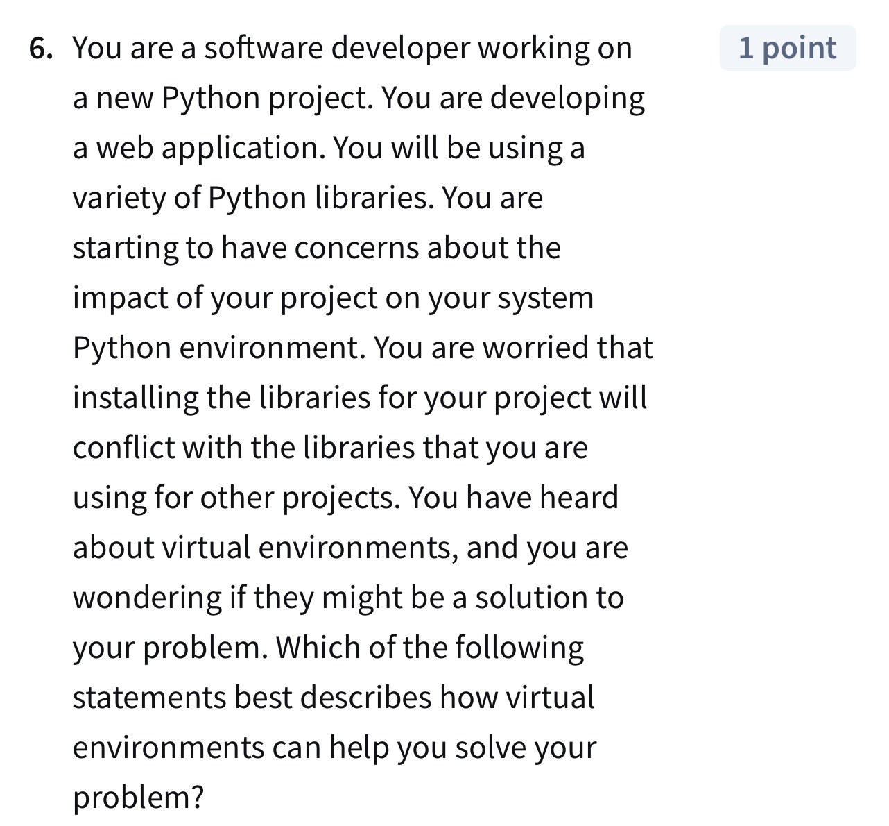 You are a software developer working on a new