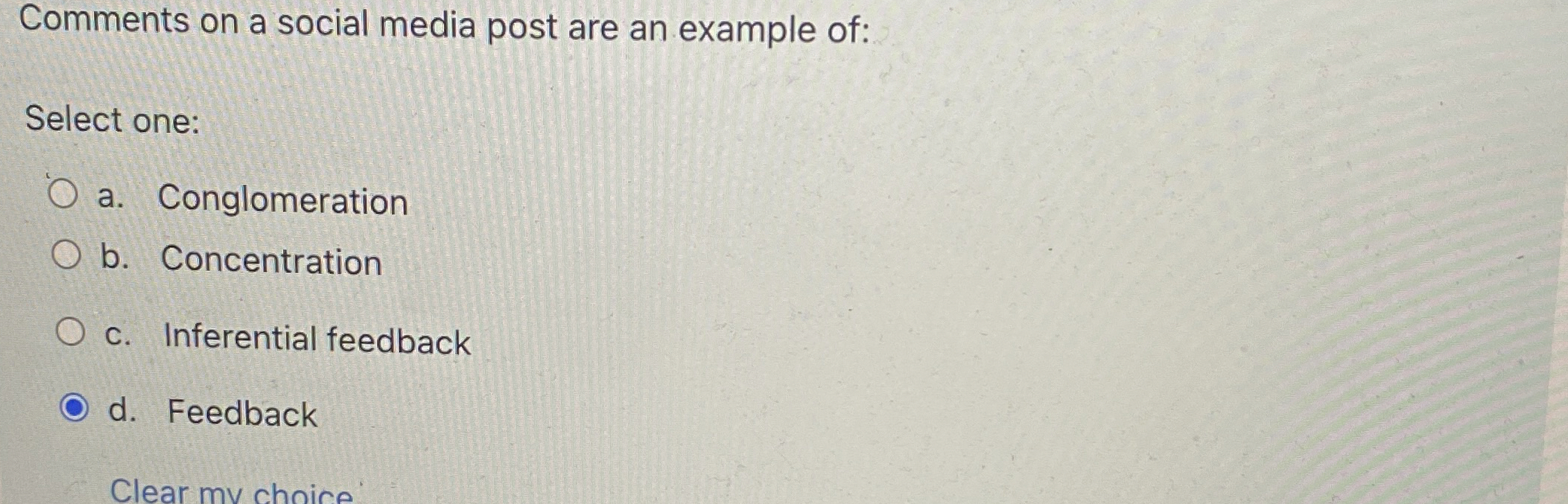 Comments on a social media post are an example