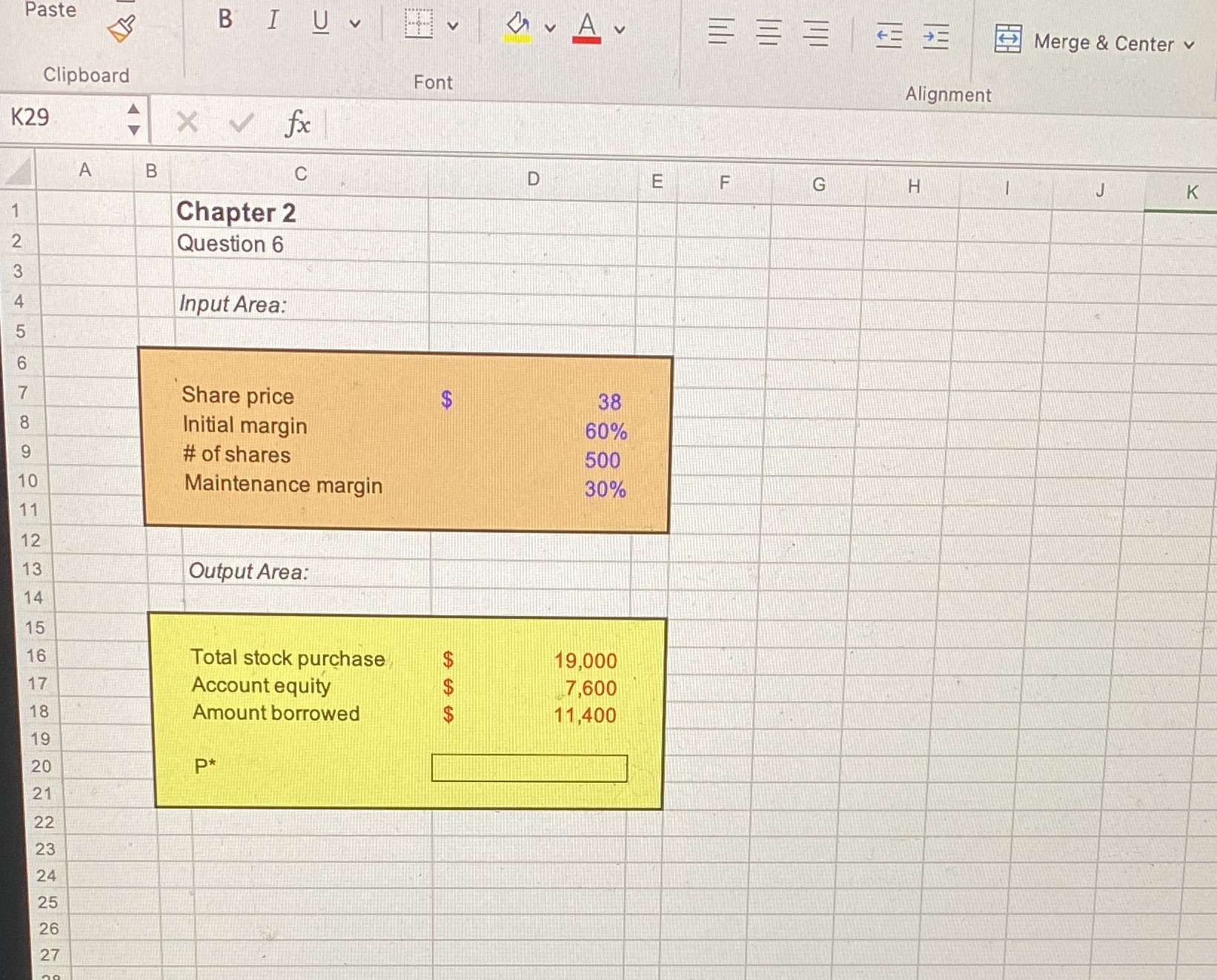 Please show excel formulas Paste B I UV A Merge &