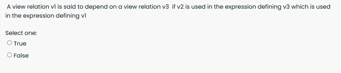 A view relation v 1 is said to depend on a view