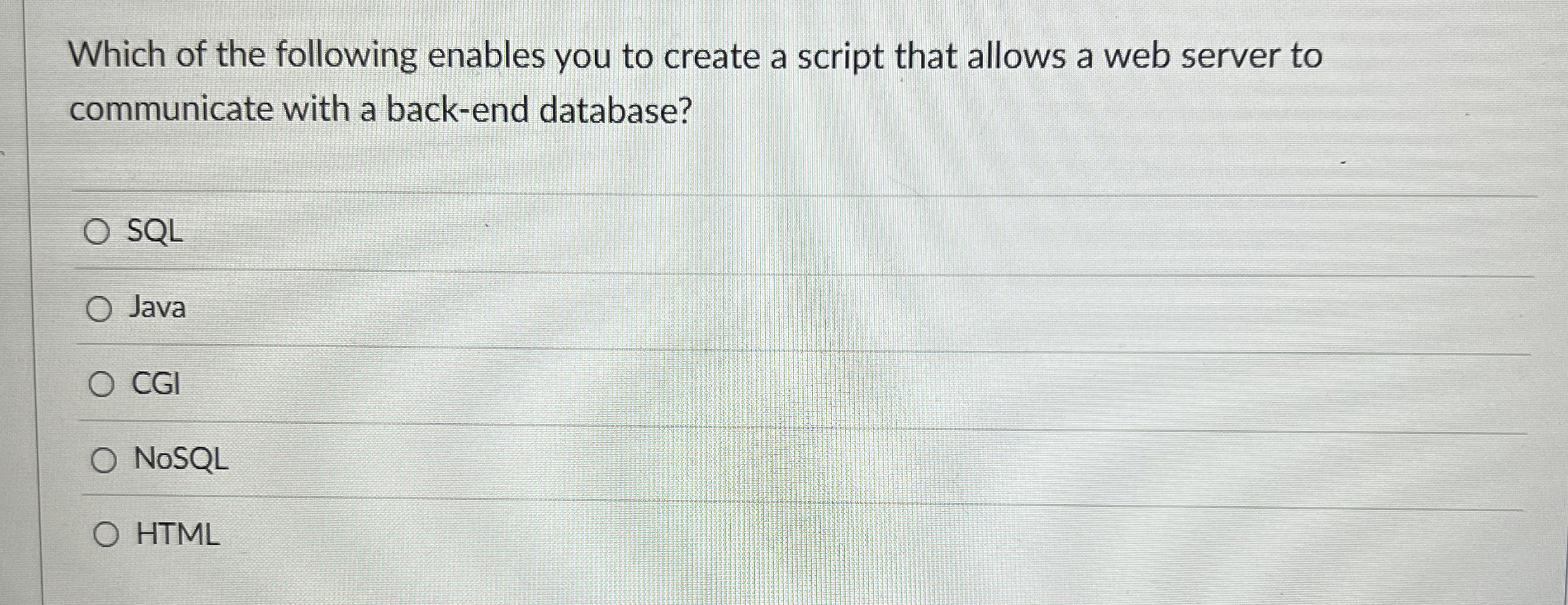 Which of the following enables you to create a