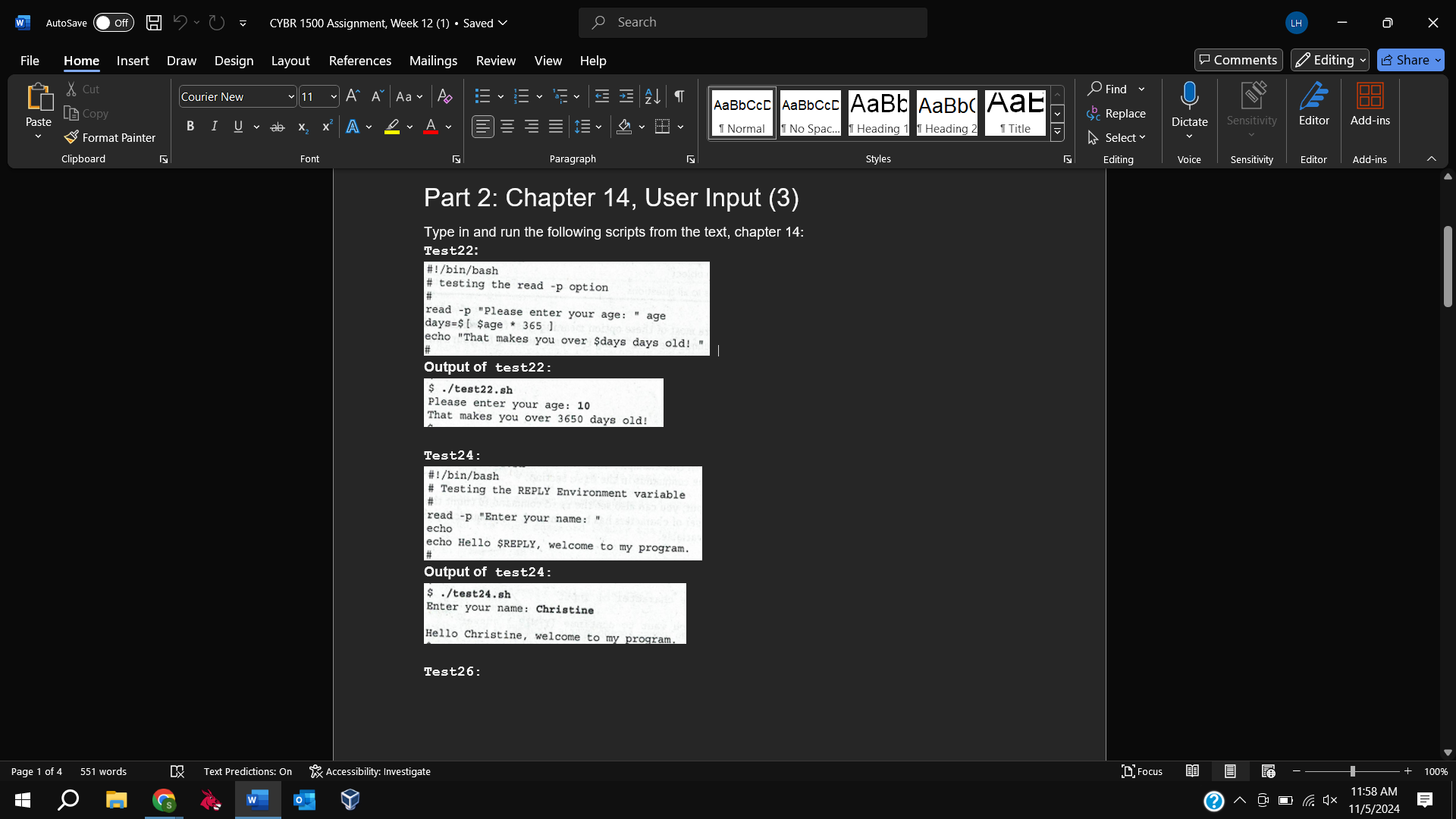 Part 2 : Chapter 1 4 , User Input ( 3 ) Type in