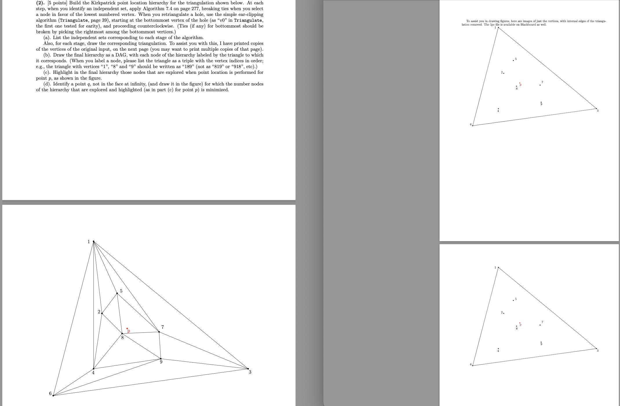 ( 2 ) . 5 points Build the Kirkpatrick point
