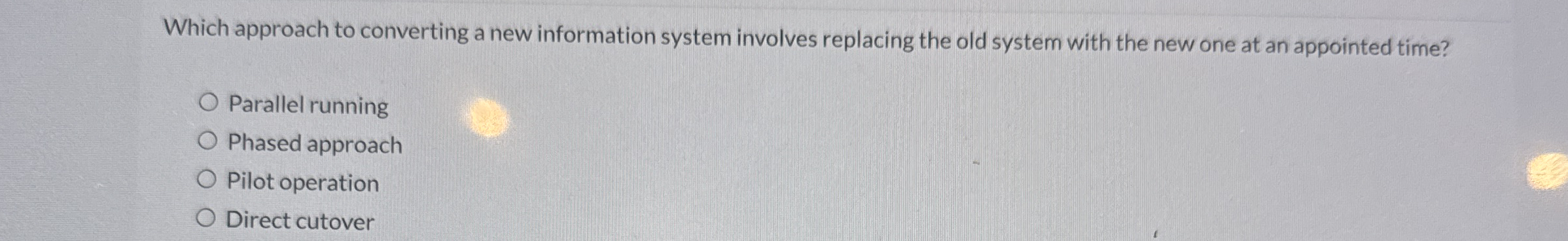 Which approach to converting a new information