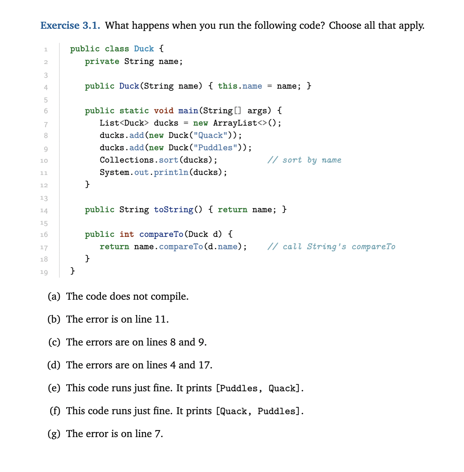 Exercise 3 . 1 . What happens when you run the