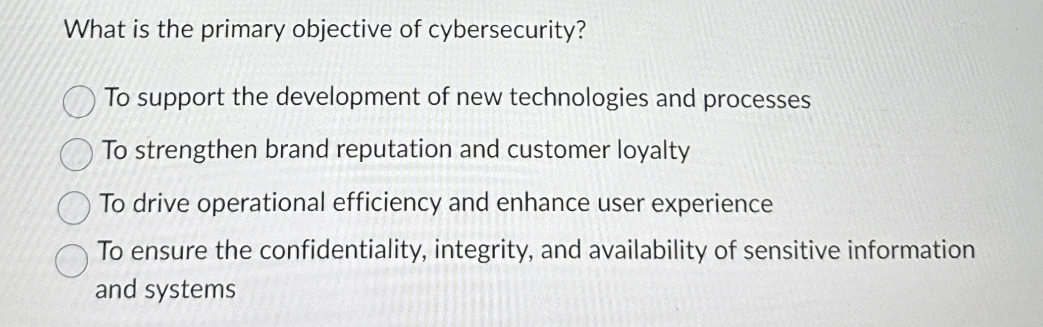 What is the primary objective of cybersecurity?
