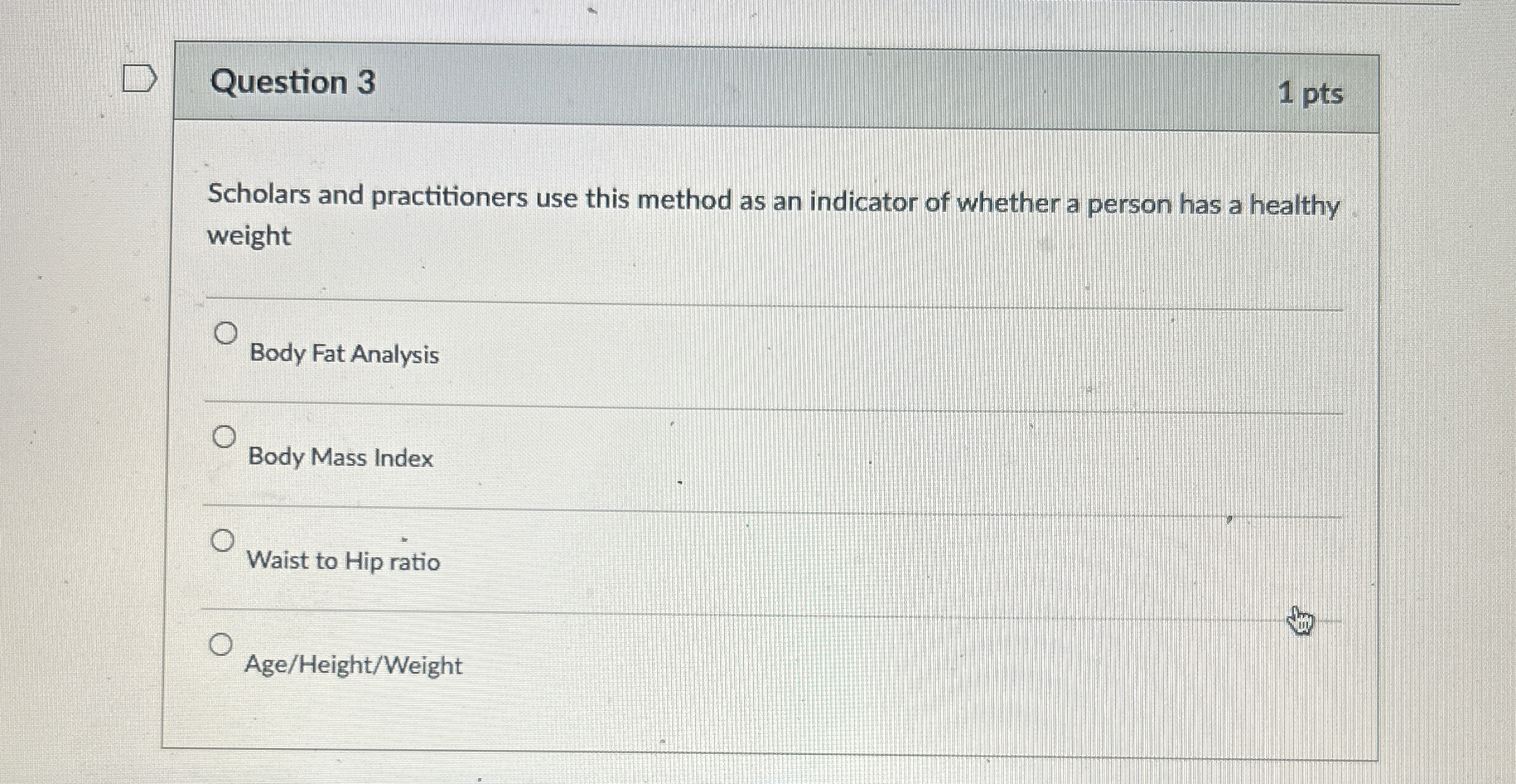 Question 3 1 pts Scholars and practitioners use