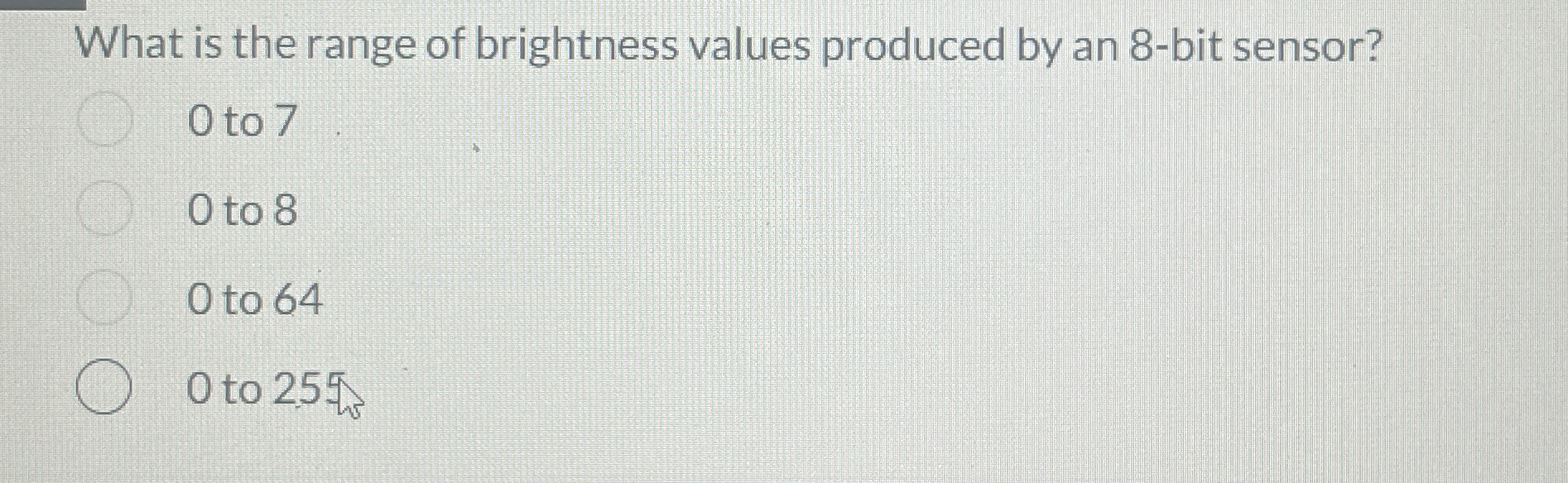 What is the range of brightness values produced