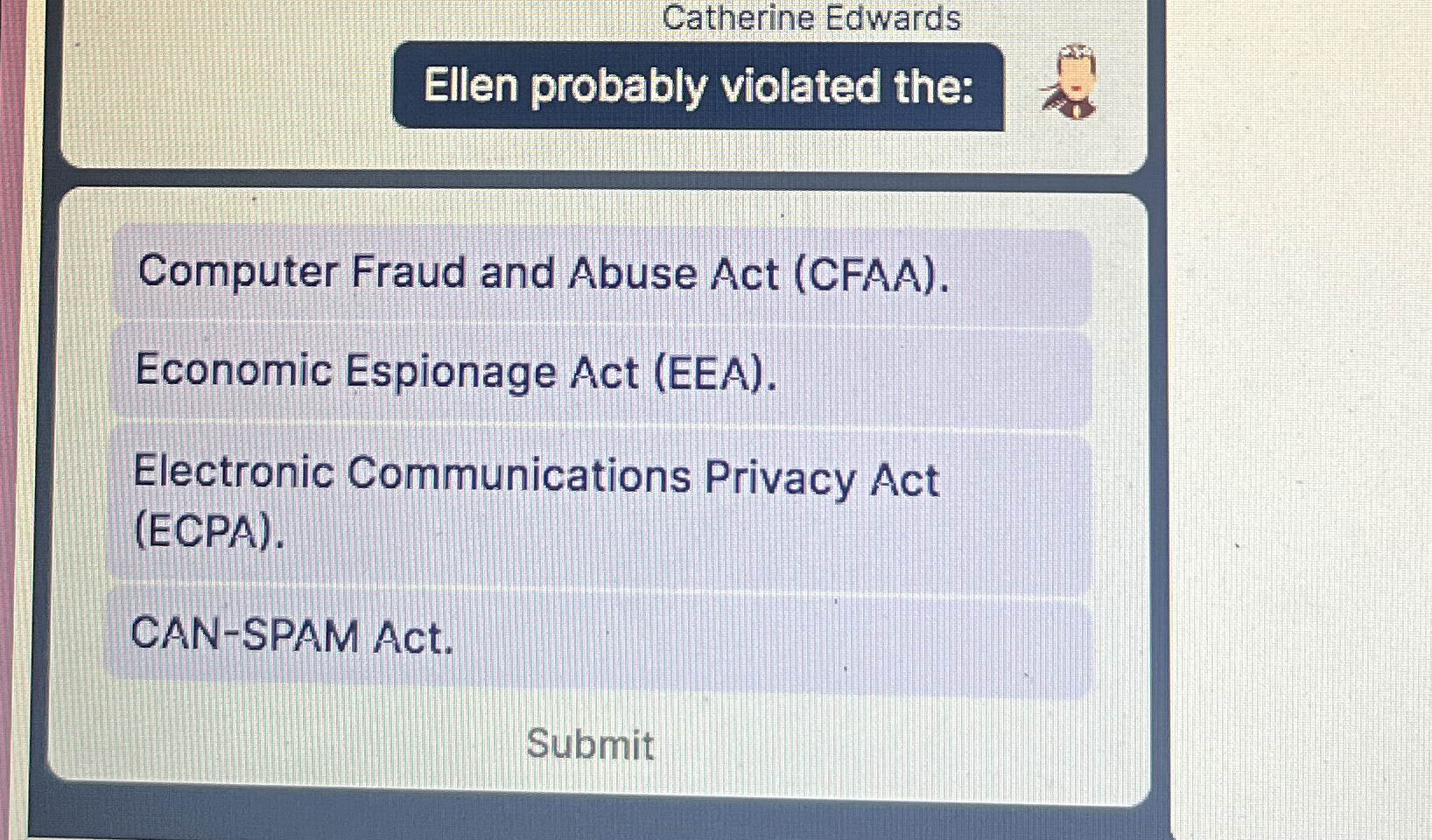 Computer Fraud and Abuse Act ( CFAA ) . Economic