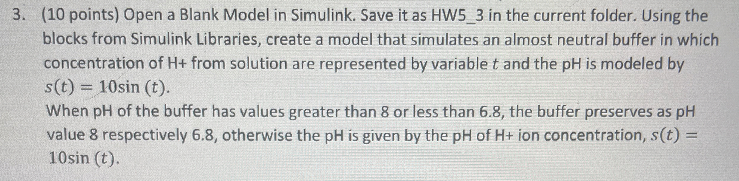( 1 0 points ) Open a Blank Model in Simulink.