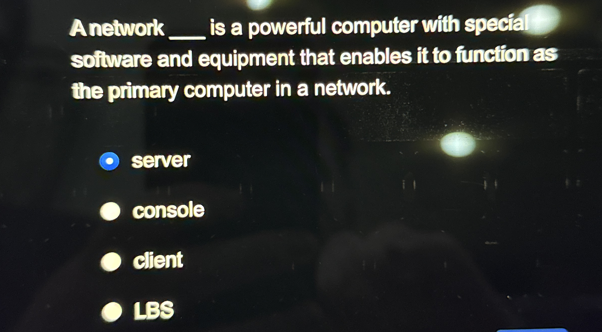 Anetwork q , is a powerful computer with special