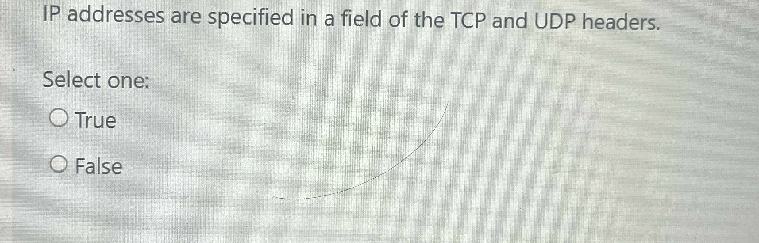 IP addresses are specified in a field of the TCP