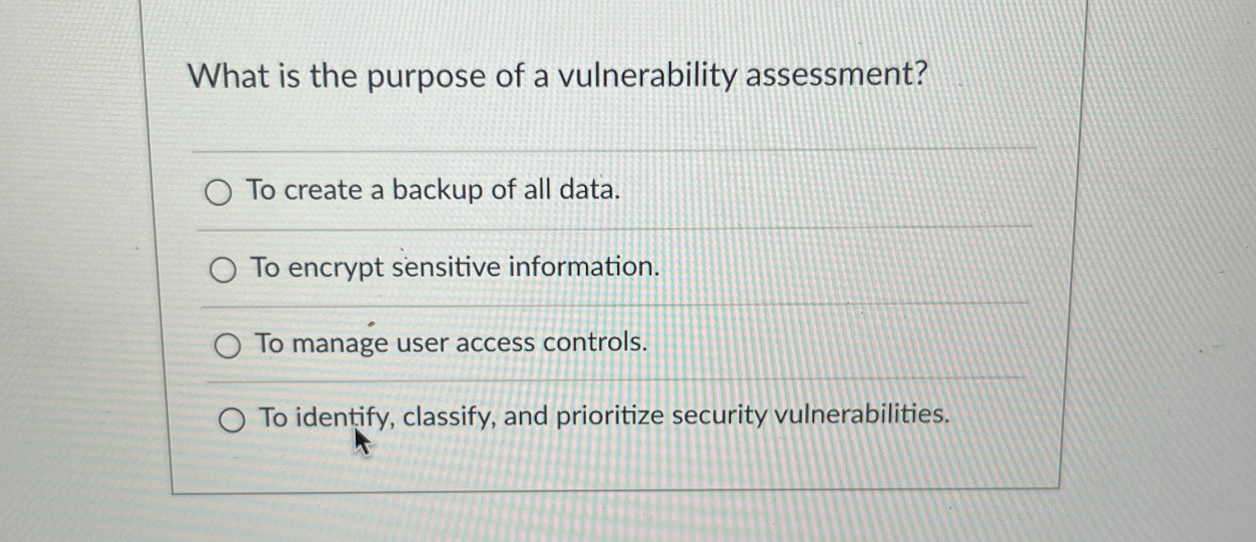What is the purpose of a vulnerability