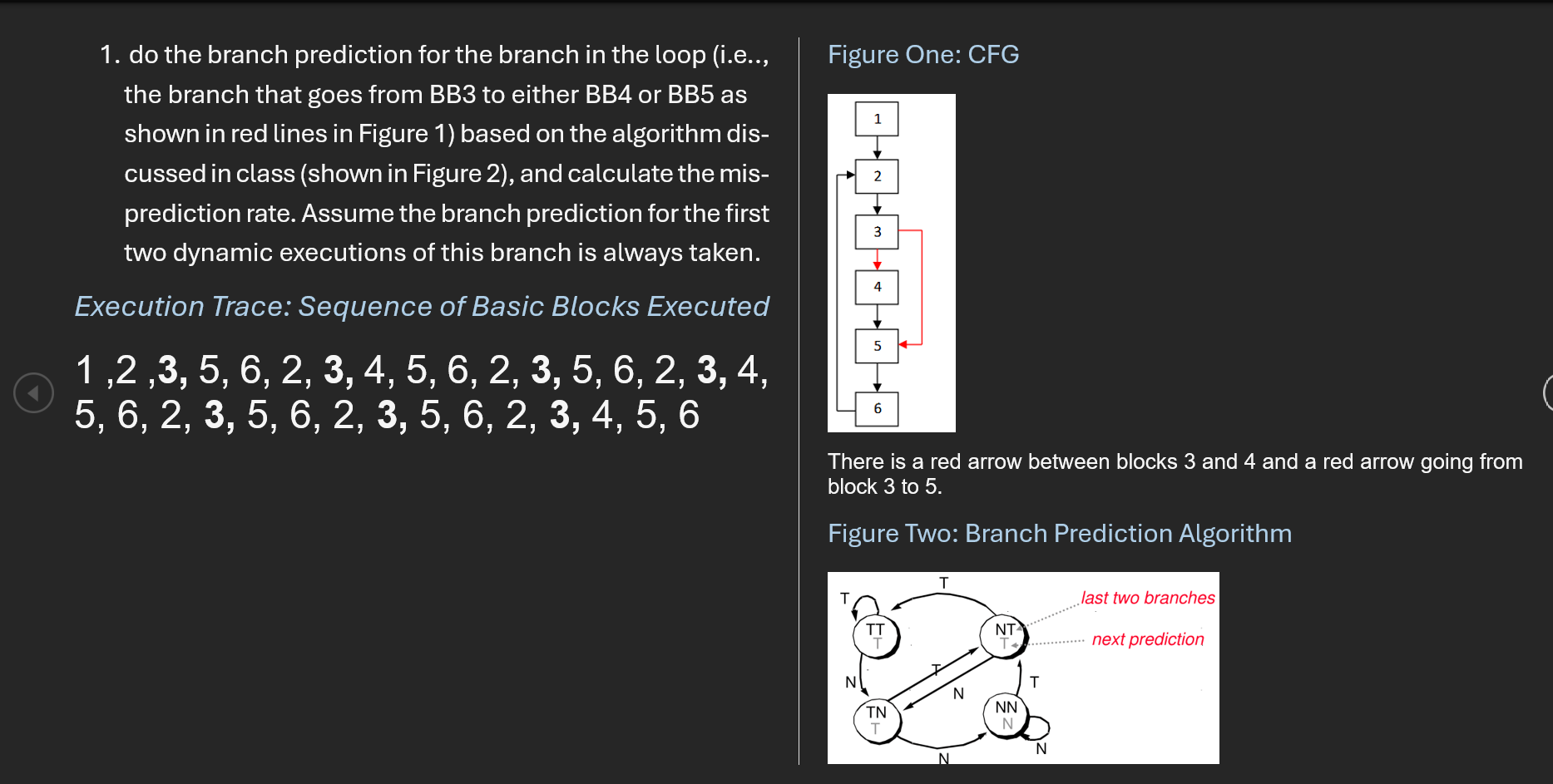 do the branch prediction for the branch in the