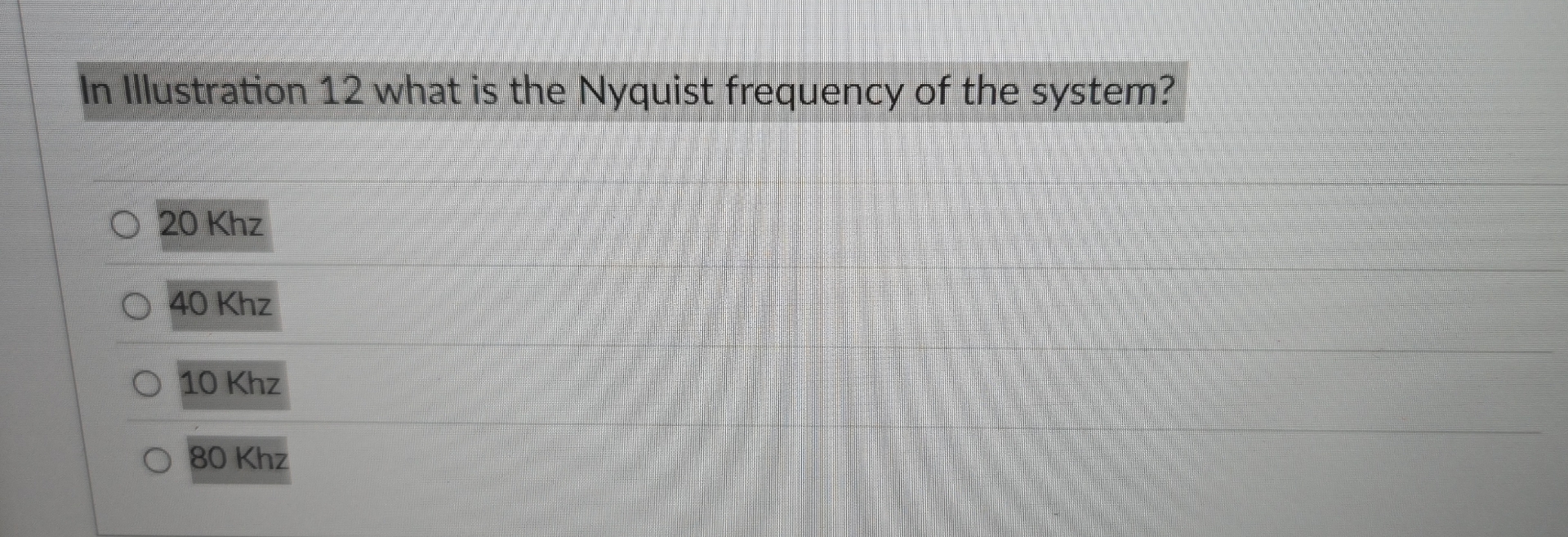 In Illustration 1 2 what is the Nyquist frequency