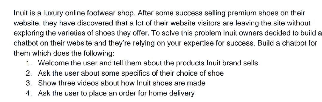 Inuit is a luxury online footwear shop. After