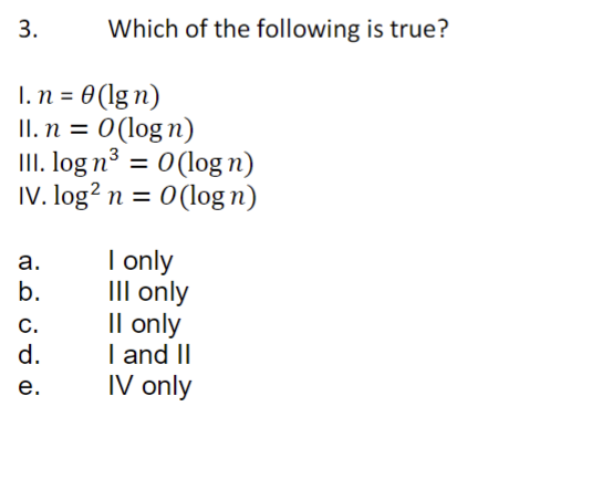 Need the proof for II . Which of the following is