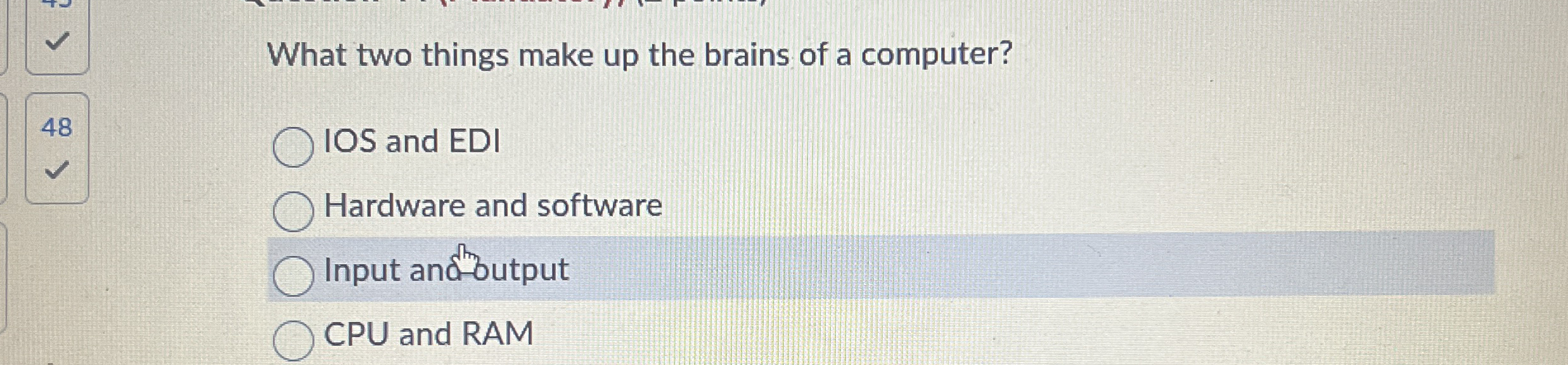 What two things make up the brains of a computer?