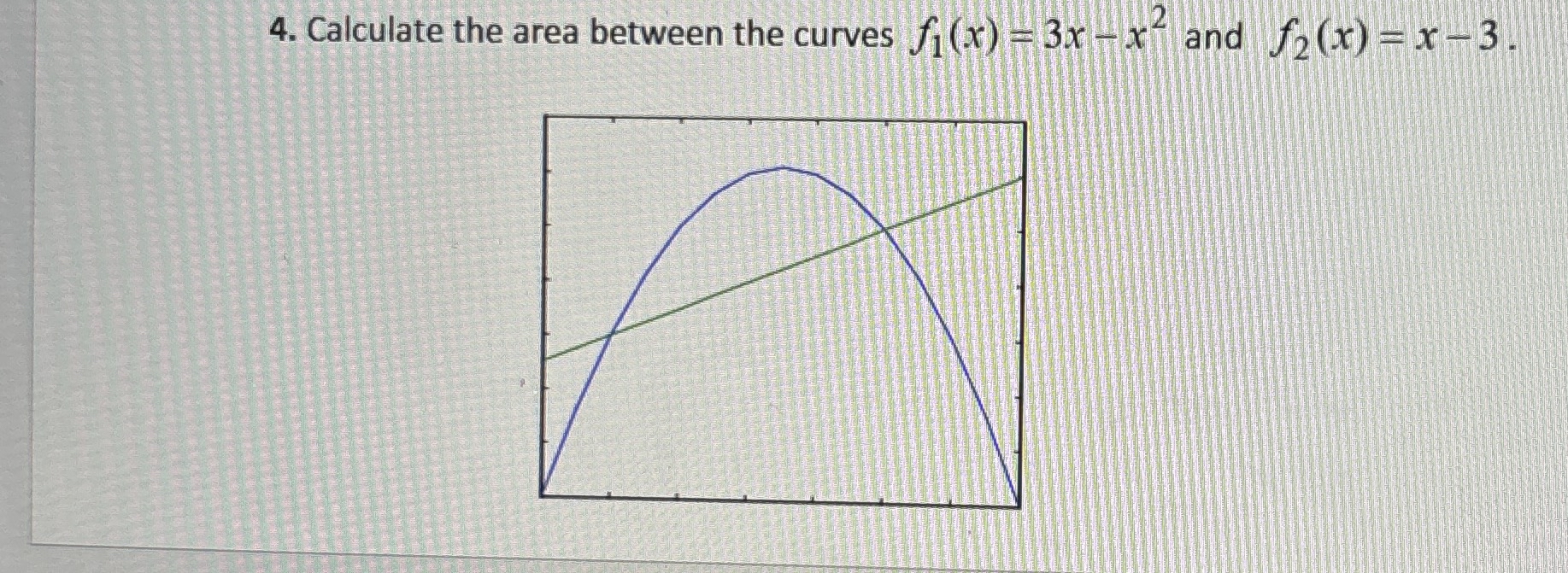 please use MATLAB... Calculate the area between