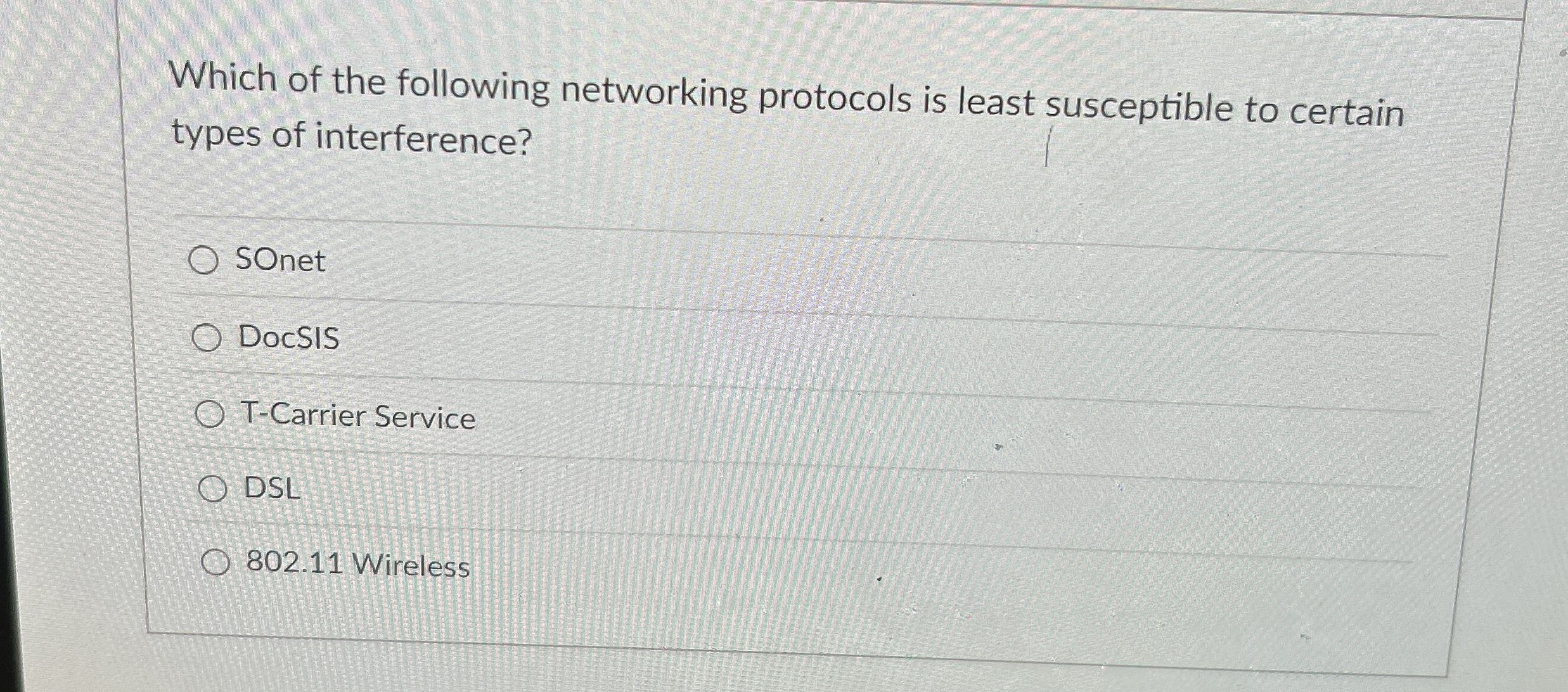 Which of the following networking protocols is