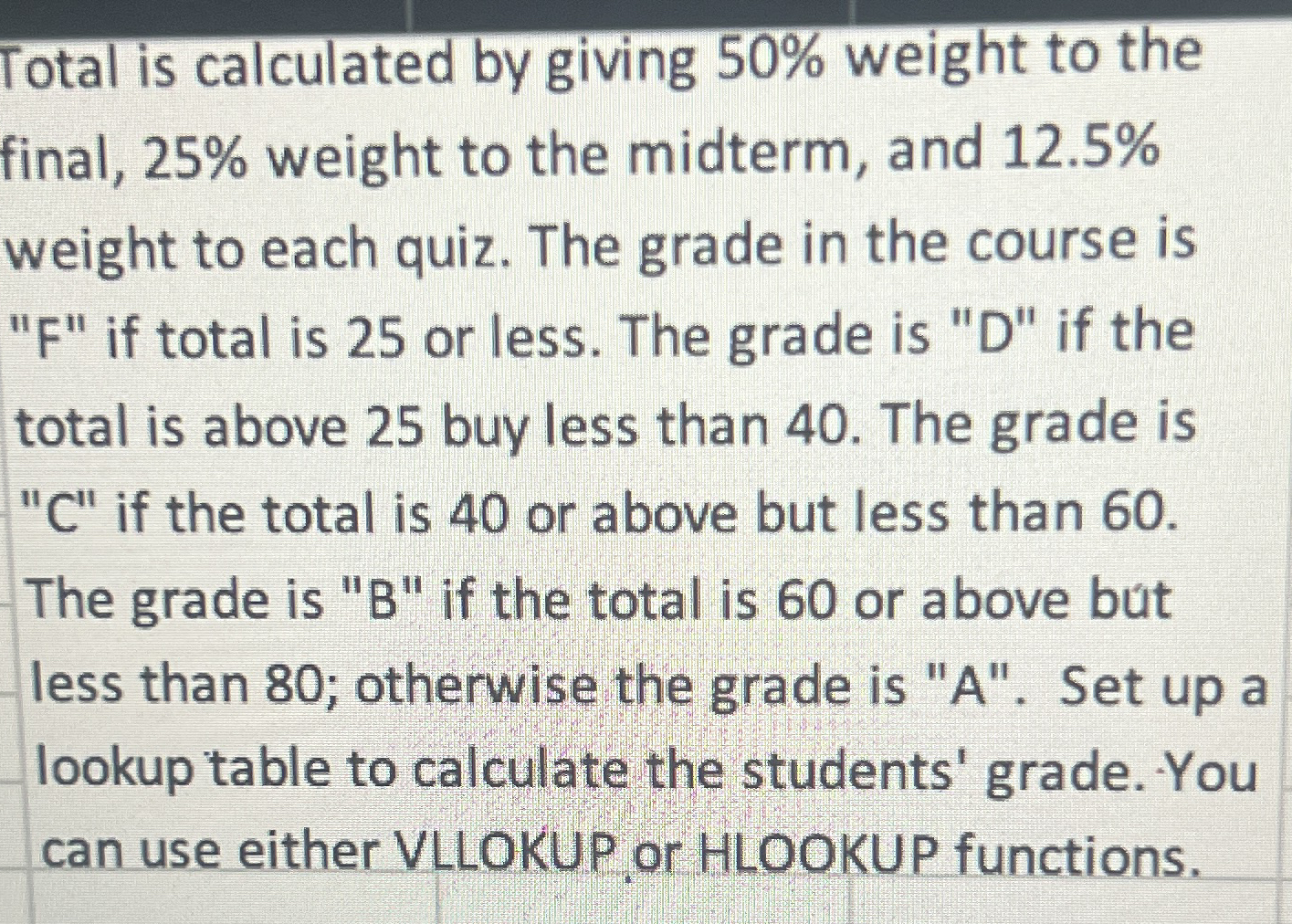 Total is calculated by giving 5 0 % weight to the
