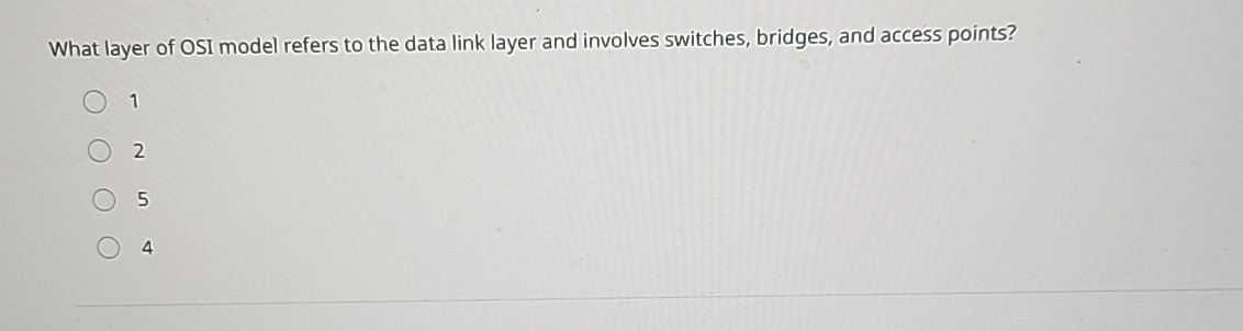 What layer of OSI model refers to the data link